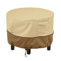 Classic Accessories Veranda Beige Patio Round Ottoman Cover, 22 in Dia x 23 in H 55-999-361501-00