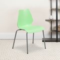 Flash Furniture Green Plastic Stack Chair 5-RUT-288-GREEN-GG
