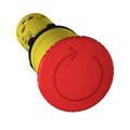 Schneider Electric Monolithic emergency stop, Harmony XB7, plastic, red mushroom 40mm, 22mm, latching turn to release, 2NC XB7NS8444