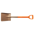 Cs Unitec Square Point Shovel, Aluminum Bronze Blade, 230 mm x 270 mm, D-Grip Handle EX1005D-270A