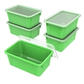 Storex Cubby Storage Bin, Green, 5 PK 62409U05C