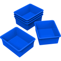 Storex Storage Bin, Blue, 5 PK 62524U05C
