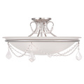 Livex Lighting Chesterfield/Pennington 3 Light Brushed Nickel Ceiling Mount 6525-91