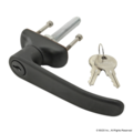 80/20 Black L-Handle W/Lock Clockwise 65-2927