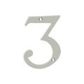 Deltana Numbers, Solid Brass Satin Nickel 4" RN4-3U15