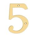 Deltana Numbers, Solid Brass Lifetime Brass 6" RN6-5