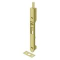 Deltana Flush Bolt, Heavy Duty Bright Brass 7" 7FBR3