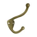 Deltana Coat & Hat Hook Antique Brass CAHH3U5