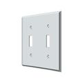 Deltana Double Standard Switch Plate, Number of Gangs: 2 Solid Brass, Polished Chrome Plated Finish SWP4761U26