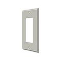 Deltana Single Rocker Switch Plate, Number of Gangs: 1 Solid Brass, Brushed Nickel Finish SWP4754U15