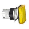Schneider Electric Head for pilot light, Harmony XB6, rectangular yellow, 16mm, integral LED ZB6DV5