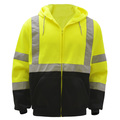 Gss Safety Class 3 Zipper Front Hooded Sweatshirt 7003-LG