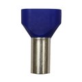 Eclipse Tools Wire Ferrule, Blue, Twin, 6X2 AWG, PK50 701-114