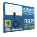 Miracle Tv Color Match Indoor HDTV Antenna w/ 50 Mi 603110