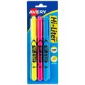 Avery Hi-Liter Pen-Style Highlighters, Sm, PK3 25860