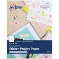Avery Printable Sticker Paper, 8.5" x 11", Ink 3383