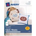 Avery Printable Fabric Sheets, 8.5" x 11", Ink 3384