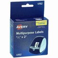 Avery Direct Thermal Roll Labels, 3/4", PK500 4182