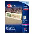 Avery Large Tent Cards, Uncoated, Emboss, PK50 5915