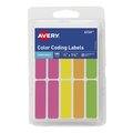 Avery Removable Color-Coding Labels, Re, PK180 6724