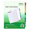 Office Essentials Table n Tabs Dividers, 1-10 Multic, PK6 24840