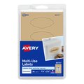 Avery Oval Scroll Labels, Permanent Adhe, PK24 40151