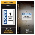 Avery Industrial Adhesive Vinyl Signs, 1, PK15, 61555 61555