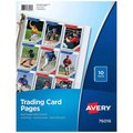 Avery Trading Card Pages 9 Pocket for 3, PK90 76016