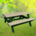 Dogipark Poly Picnic Table, 6 Ft., Green and Sand 7791-GS