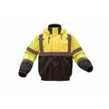 Gss Safety Class 3 Two Tone Quilted Jacket, Lime, 4XL 8007-4XL