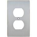 Omnia Duplex Receptacle Modern Switch Plate, Number of Gangs: 1 Solid Brass 8012/R.26