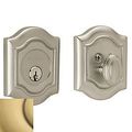 Baldwin Estate Satin Brass with Brown Deadbolts 8237.060