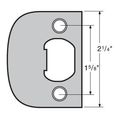 Kwikset Square Corner Full Lip Strike, Matte Black 83437-040