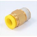 Hhip Push To Connect Male Pneumatic Tube Fitting 3/8 X NPT 1/2 8401-0287