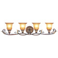 Livex Lighting Villa Verona 4 Light Verona Bronze with Aged Gold Leaf Bath Vanity 8554-63