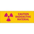 Brady Caution Radiation Sign, 2 1/4 in H, 2 1/4 in W, Polyester, Square, 89112 89112