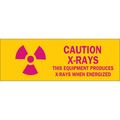 Brady Caution Radiation Sign, 3 1/2 in H, 10 in W, Polyester, Rectangle, 88752 88752