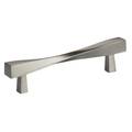 Omnia Center to Center Modern Twisted Cabinet Pull Satin Nickel 4-5/8" 9009/118.15