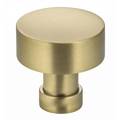 Omnia Diameter Round Cabinet Knob Satin Brass 1-1/4" 9035/32.4