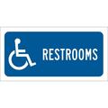 Brady Restroom Sign, 6" Height, 12" Width, Polyester, Rectangle, English 89128
