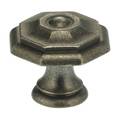 Omnia Octagonal Cabinet Knob Vintage Iron 1-3/16" 9145/30.VI