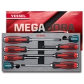 Vessel MEGADORA Tang-Thru Screwdriver 8PC. Set 9308EVA