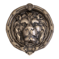 Brass Accents Leo Lion Door Knocker 8-3/8" Antique Nic A07-K5100-620