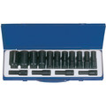 Kt Pro Tools 1/2" Drive Socket Set, Metric, 15 pcs A4405MP