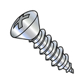 Zoro Select Concrete Screw, #10-16 Dia., Oval, 1 1/4 in L, Steel Zinc Plated, 4000 PK 1020ABPO