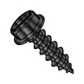 Zoro Select Sheet Metal Screw, #8-18 x 1/2 in, Black Zinc Plated Stainless Steel Hex Head Slotted Drive 0808ABSWBZ