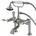 Kingston Brass Deck-Mount Clawfoot Tub Faucet, Brushed Nickel, Deck Mount AE103T8TAL