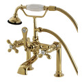 Kingston Brass Deck-Mount Clawfoot Tub Faucet, Polished Brass, Deck Mount AE109T2