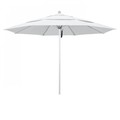 California Umbrella Patio Umbrella, Octagon, 107" H, Olefin Fabric, White 194061000458