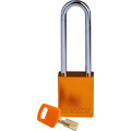 Brady Safekey Lockout Padlock Aluminum Orange 3.0" Ste ALU-ORG-76ST-KD